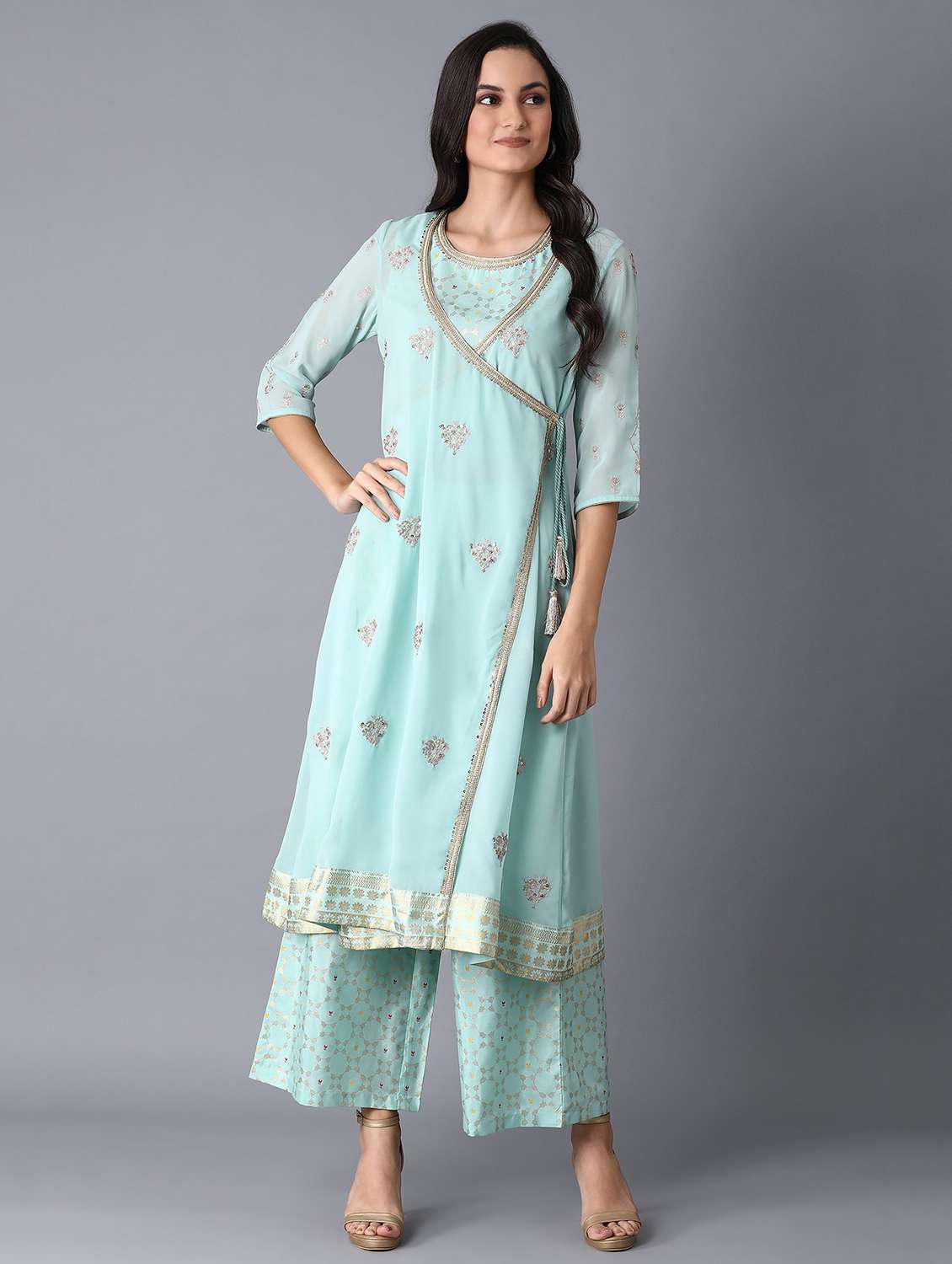 pastel a-line pants set