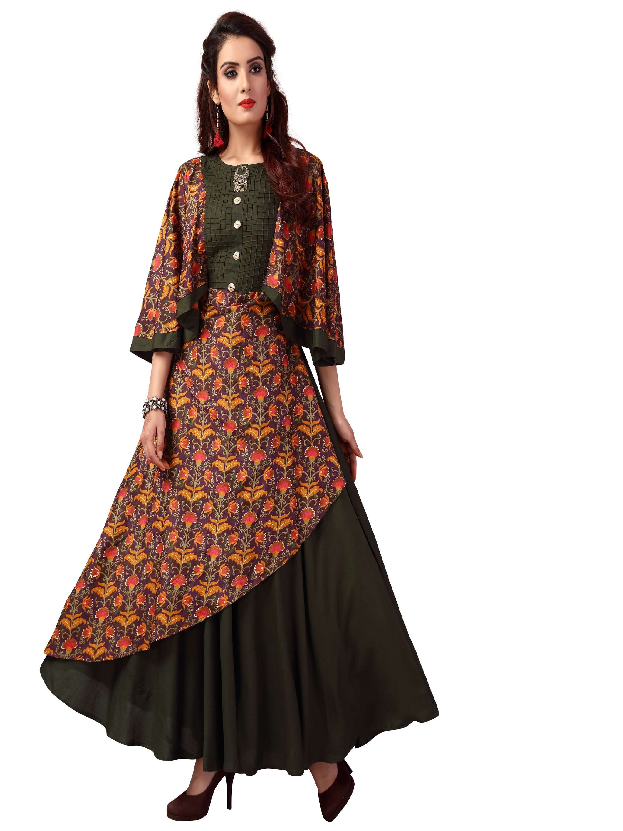 women's layered kurta