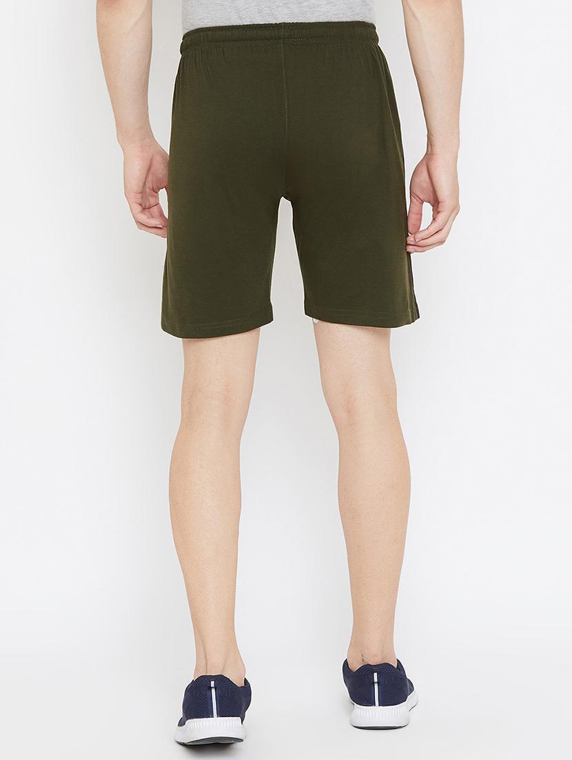 olive green side striped shorts - 17792170 - Standard Image - 2