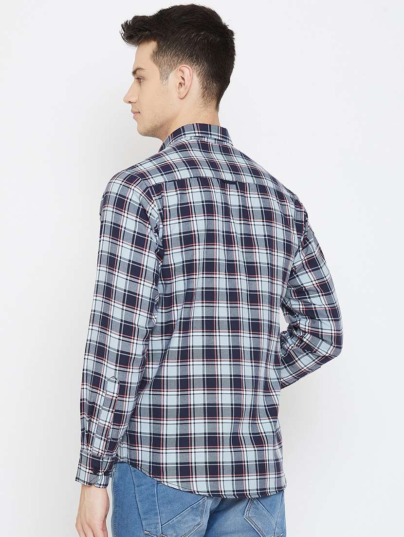 blue checkered casual shirt - 17792189 -  Standard Image - 2