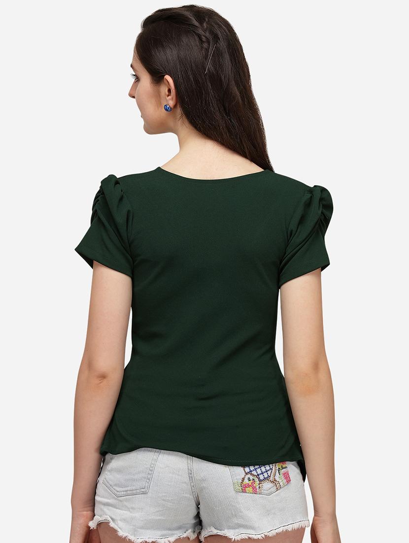 overlap neck solid top - 17793657 - Standard Image - 2