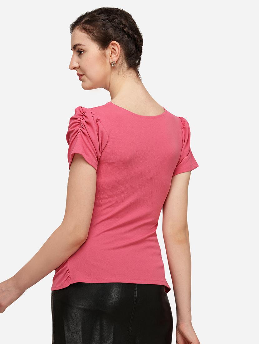 overlap neck solid top - 17793660 - Standard Image - 2