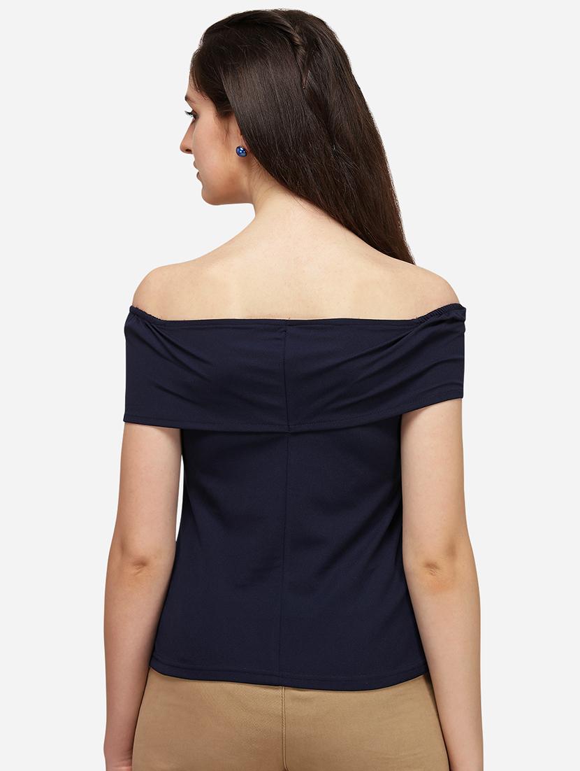 off shoulder solid top - 17793668 - Standard Image - 2
