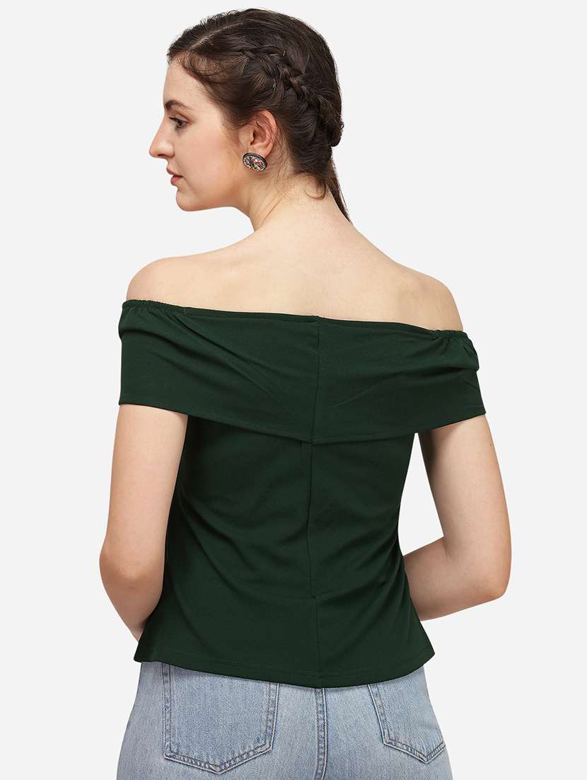 off shoulder solid top  - 17793669 -  Standard Image - 2