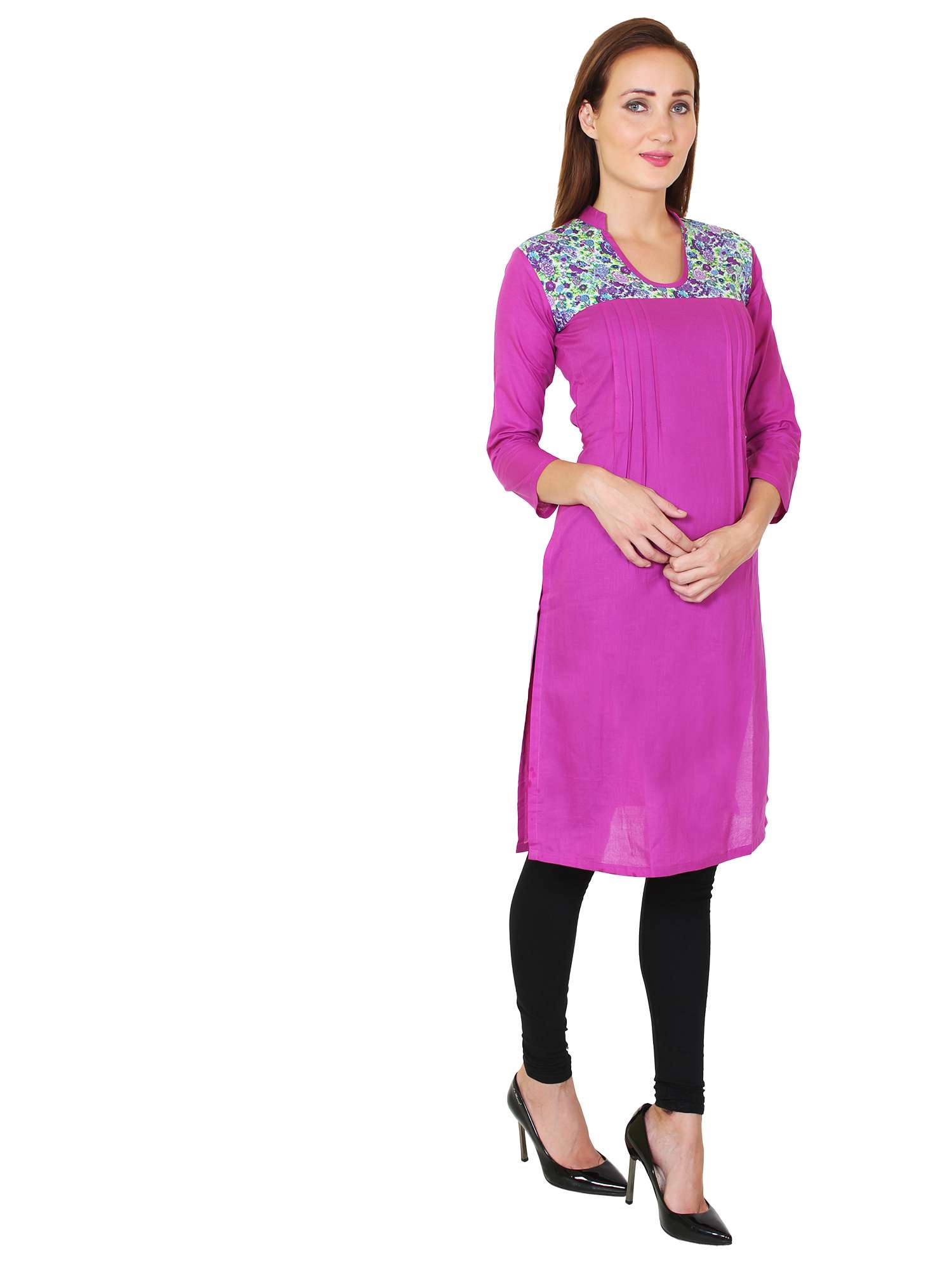 harshaya-g purple 100% cotton kurtis - 17794052 - Standard Image - 2