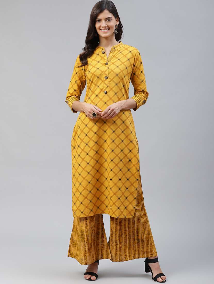 printed kurta palazzo set