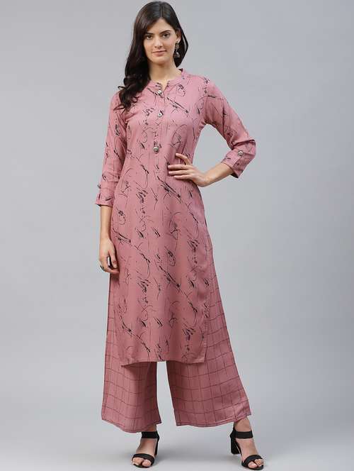 printed kurta palazzo set - 17794545 - Standard Image - 0