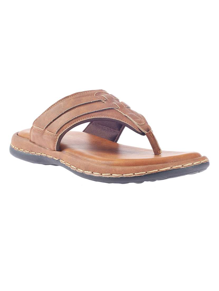 tan leather slip on slippers