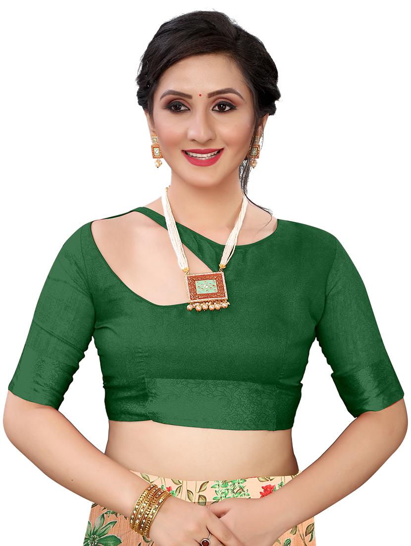 peach linen saree with blouse - 17794946 - Standard Image - 2