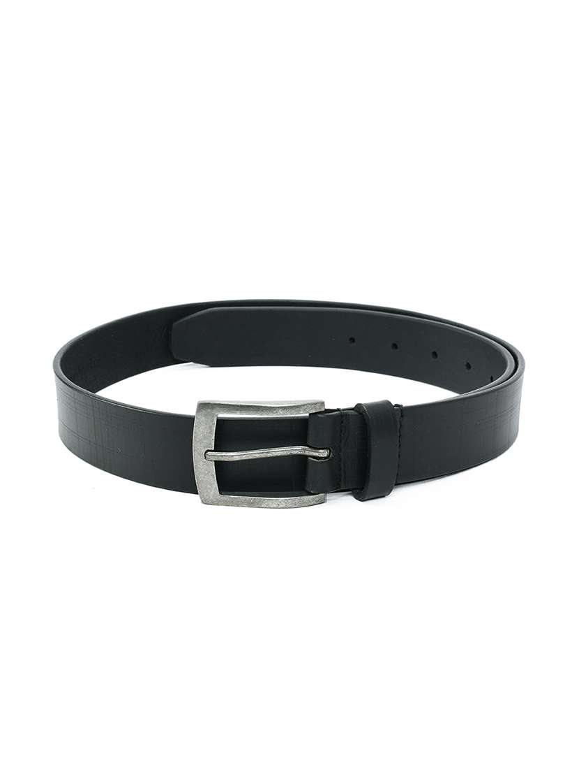 black leather belt