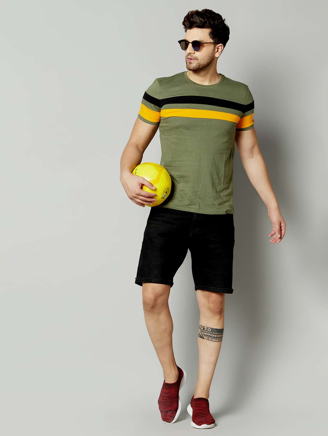 multi colored color block t-shirt - 17795423 -  Standard Image - 2