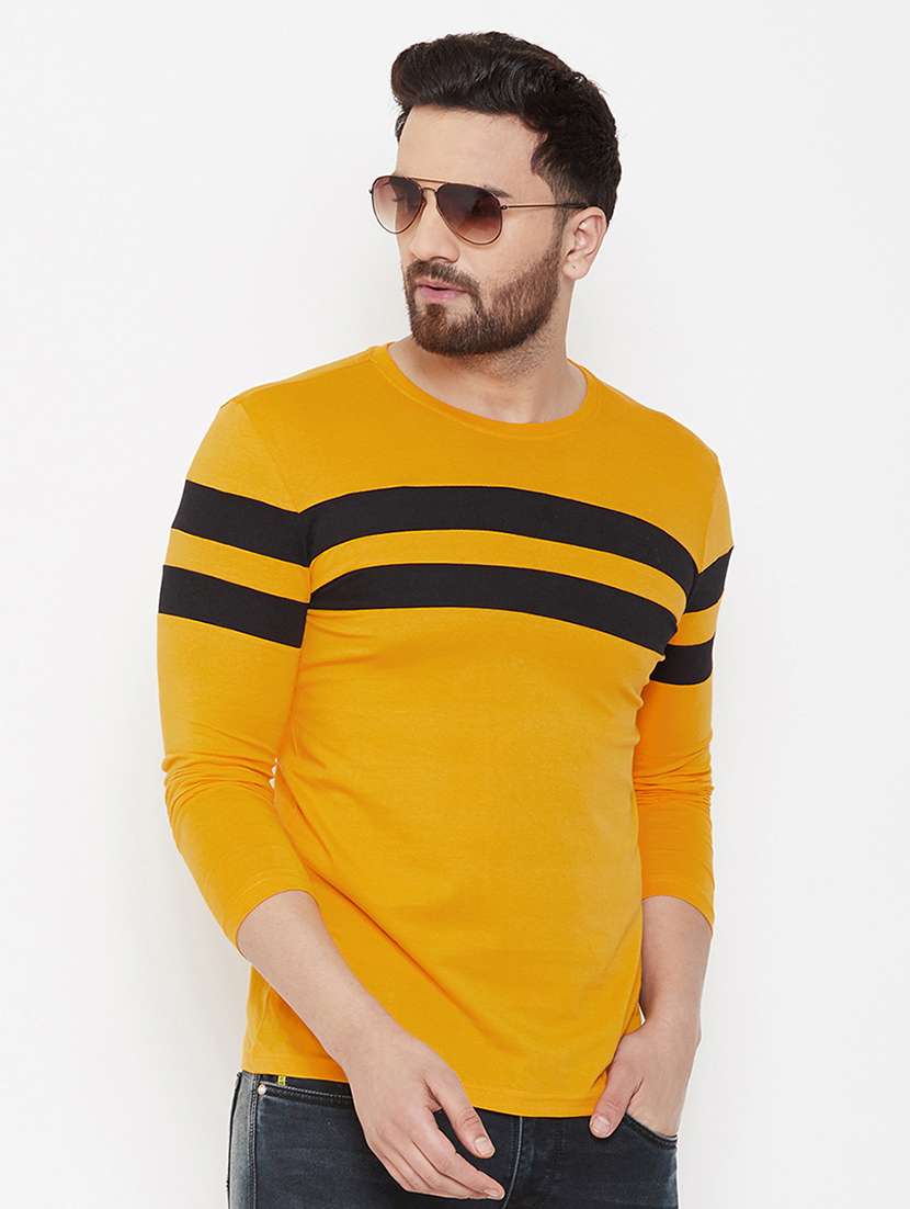 mustard striped t-shirt