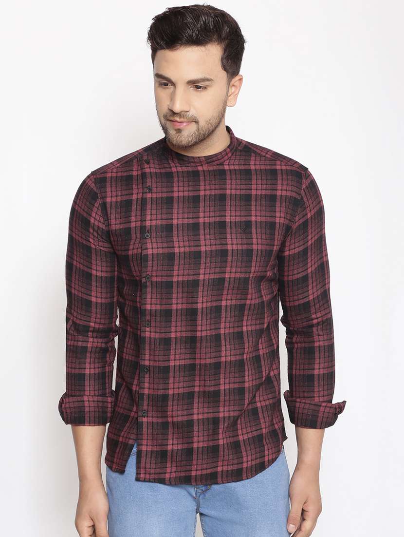 mens checks casual shirt