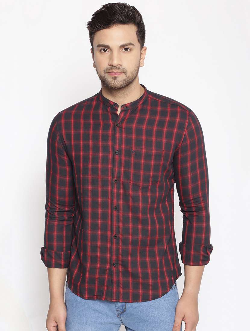 mens checks casual shirt