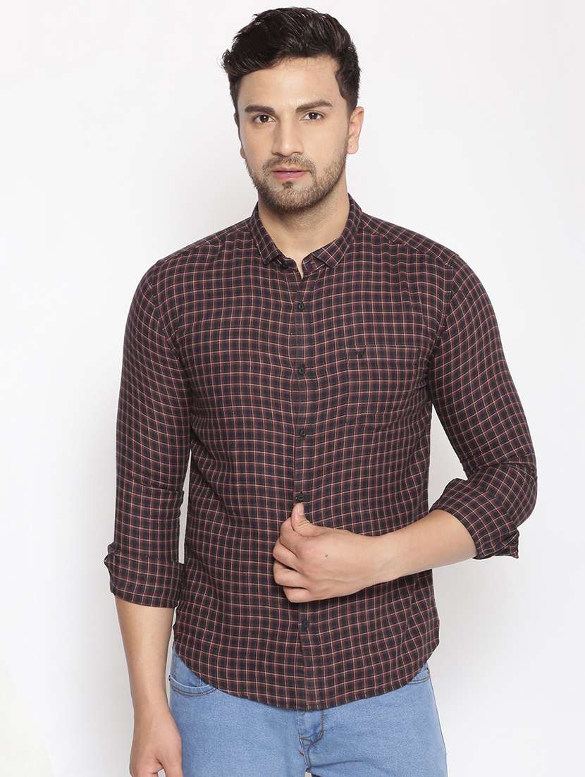 mens checks casual shirt