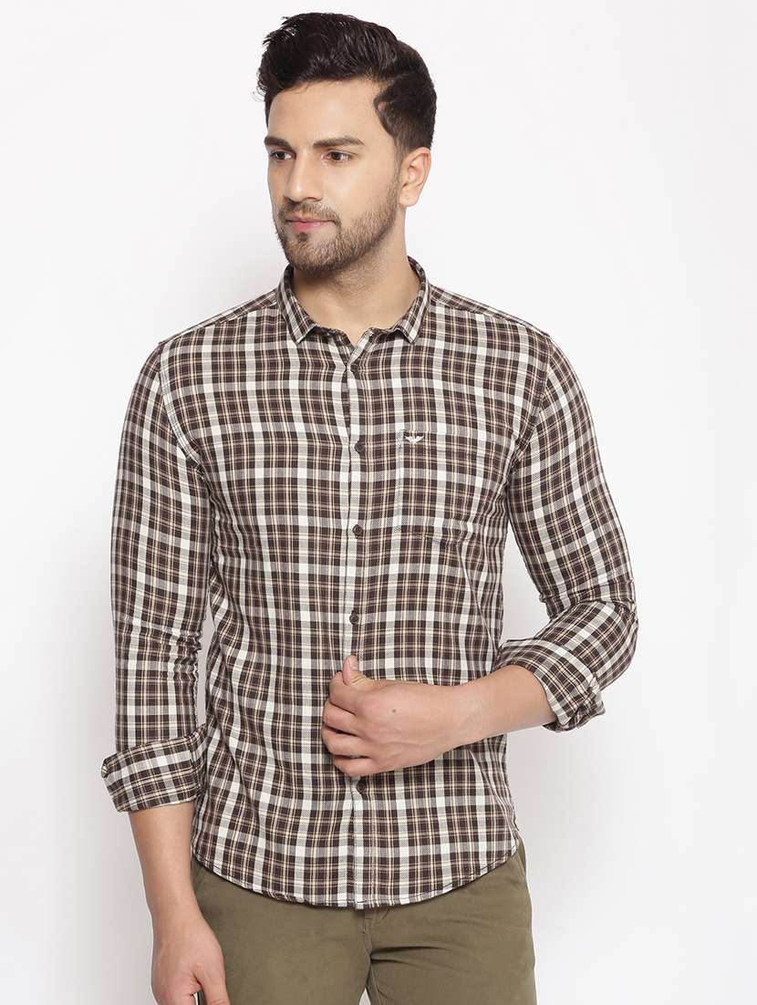 mens checks casual shirt