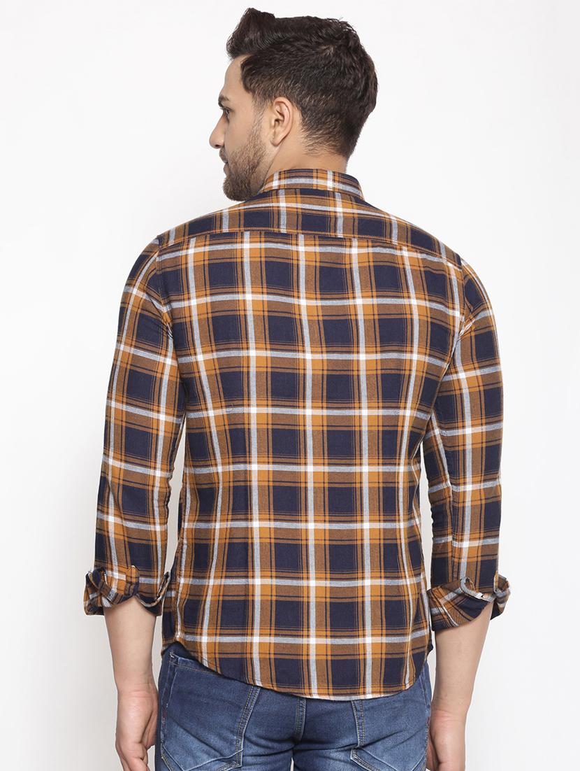 mens checks casual shirt - 17796015 - Standard Image - 2
