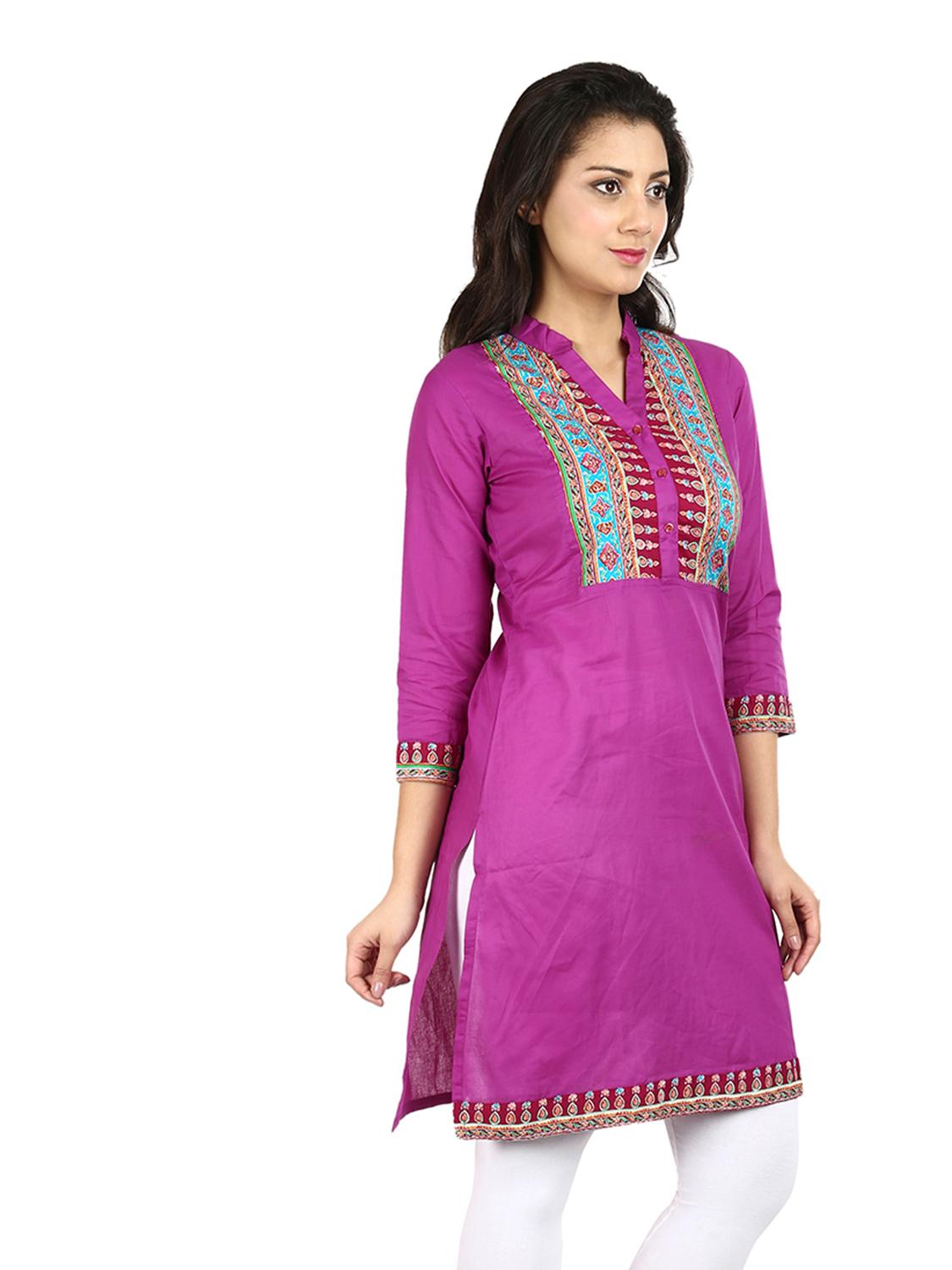 harshaya g purple cotton kurtis - 17798225 - Standard Image - 2