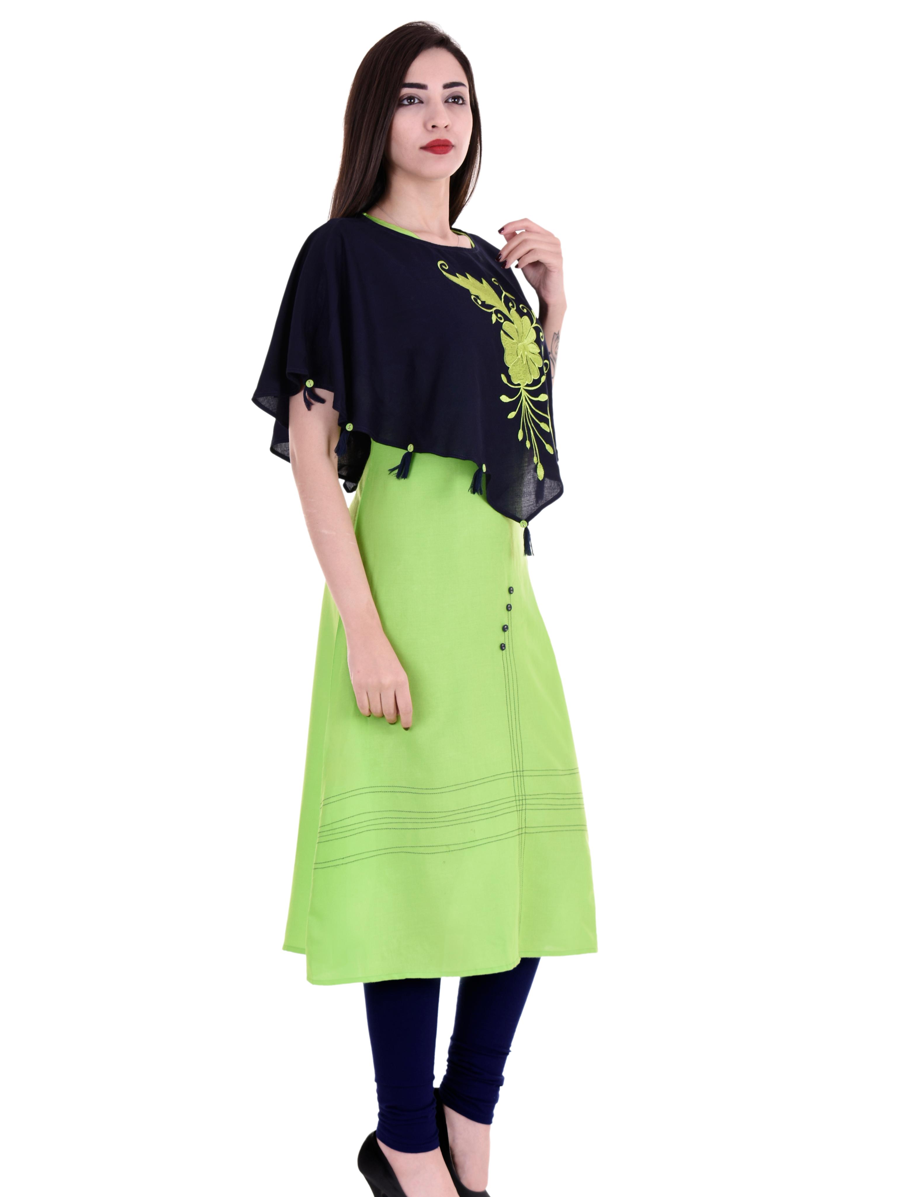 samayra looks women's embroidered a-line rayon - 17798253 - Standard Image - 2