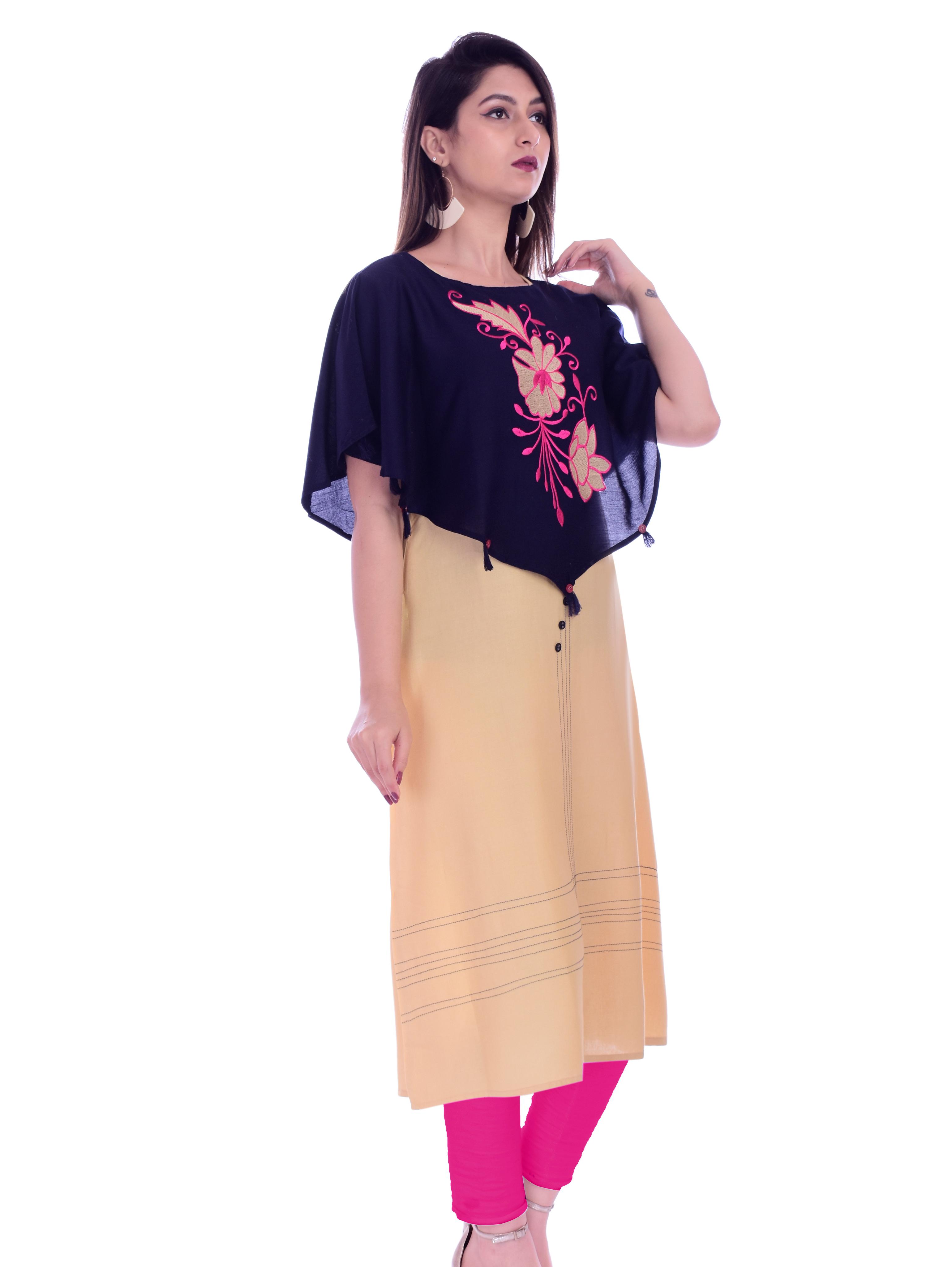 samayra looks women's embroidered a-line rayon - 17798259 - Standard Image - 2