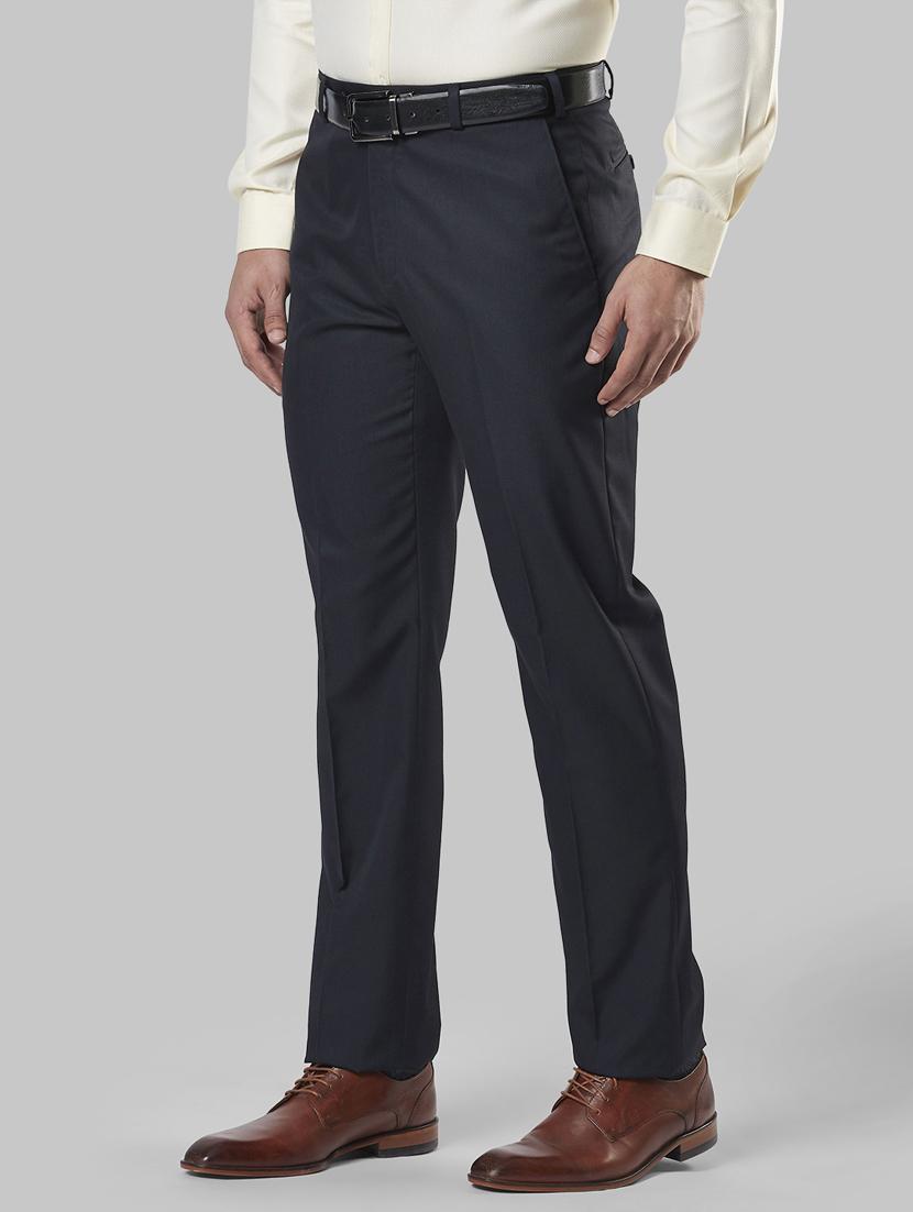 grey striped flat front formal trouser - 17799479 - Standard Image - 2