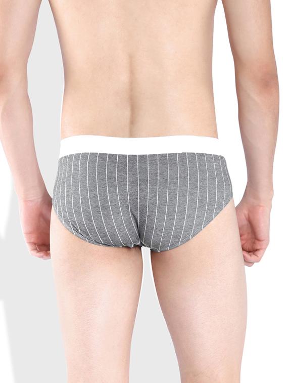 grey striped hipster brief - 17800029 - Standard Image - 2