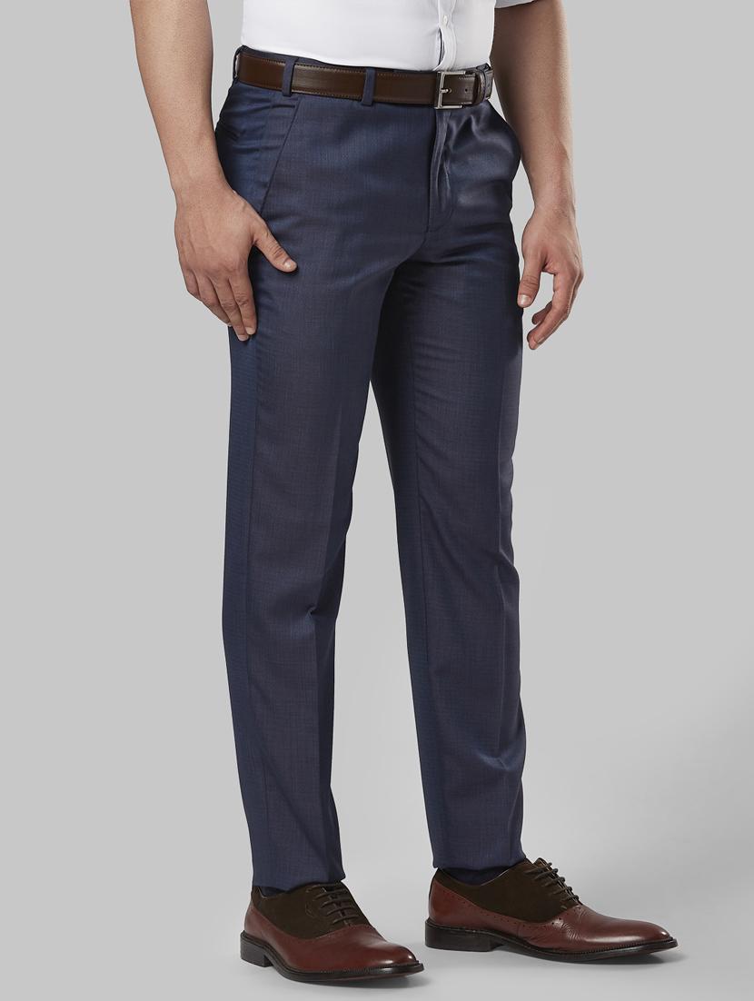 grey textured flat front formal trouser - 17800342 - Standard Image - 2