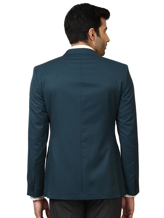 teal solid single breasted formal blazer - 17800428 - Standard Image - 2