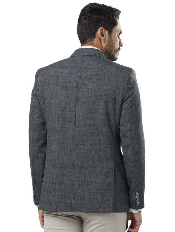green solid single breasted formal blazer - 17800433 - Standard Image - 2