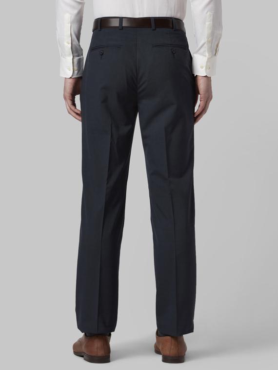dark blue pleated formal trouser - 17800544 - Standard Image - 2