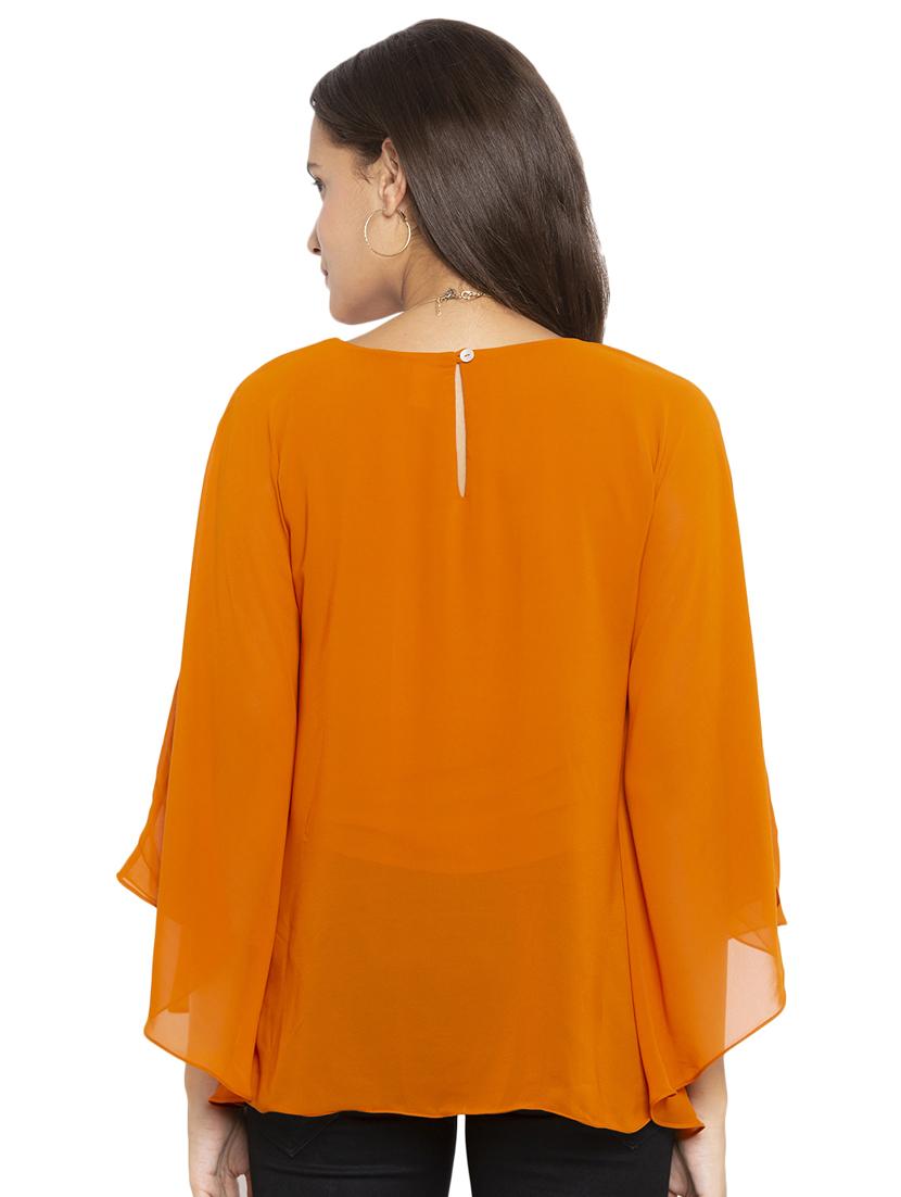 bell sleeved solid top - 17801769 - Standard Image - 2