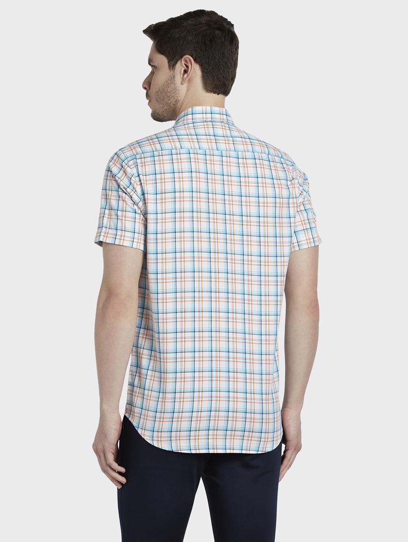 cream checkered casual shirt - 17801844 - Standard Image - 2