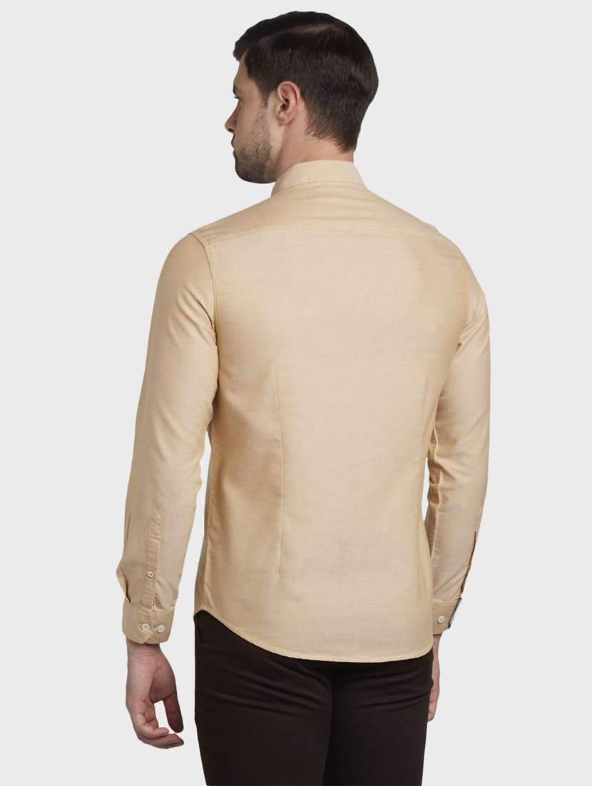 beige solid casual shirt - 17801870 -  Standard Image - 2