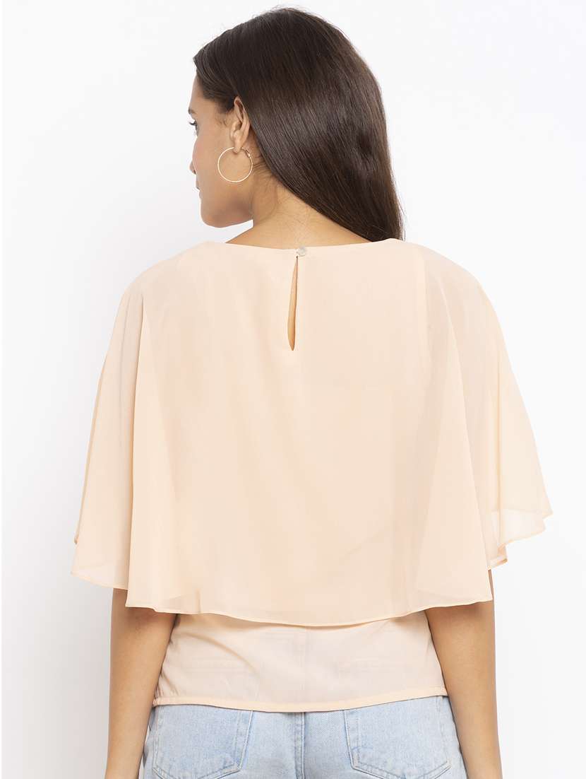 cape sleeved solid top  - 17801877 -  Standard Image - 2