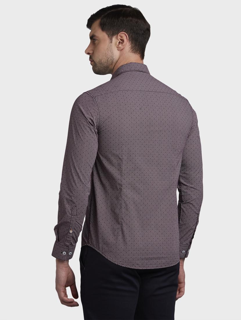 maroon printed casual shirt - 17801885 - Standard Image - 2