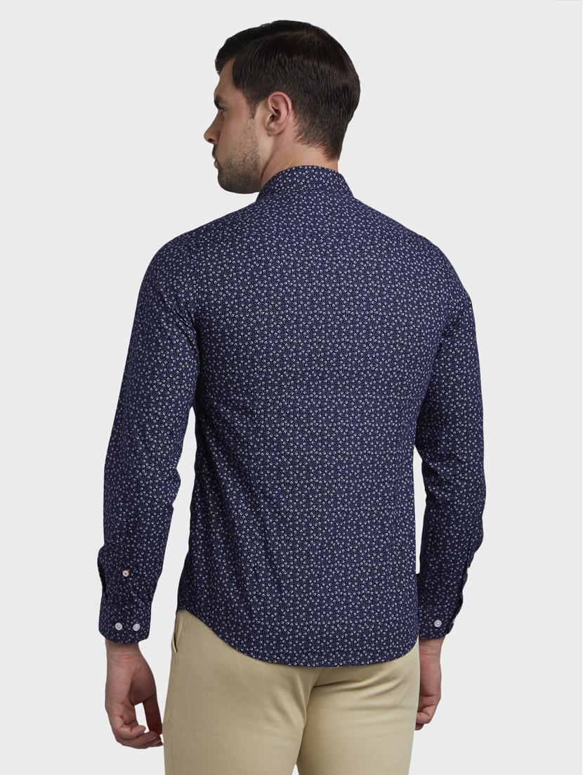 navy blue printed casual shirt - 17801896 - Standard Image - 2