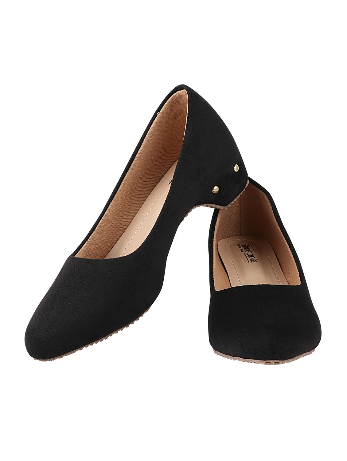 black suede slip on pumps - 17805791 - Standard Image - 2