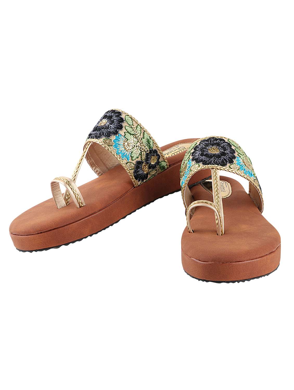 blue synthetic slip on sandals - 17805811 -  Standard Image - 2