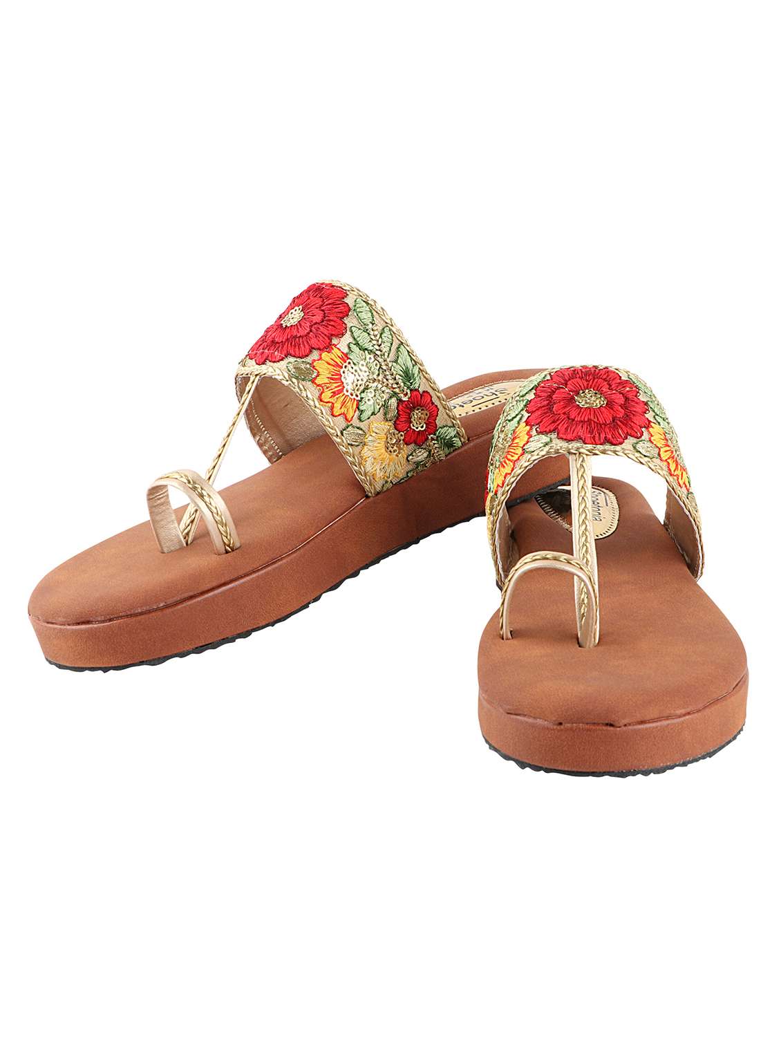 red synthetic slip on sandals - 17805812 -  Standard Image - 2