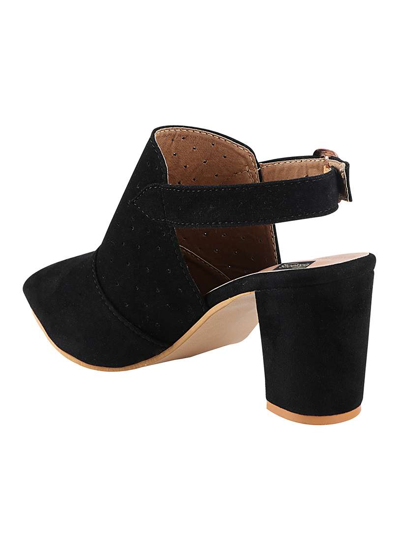 black suede ankle strap sandals - 17805813 -  Standard Image - 2