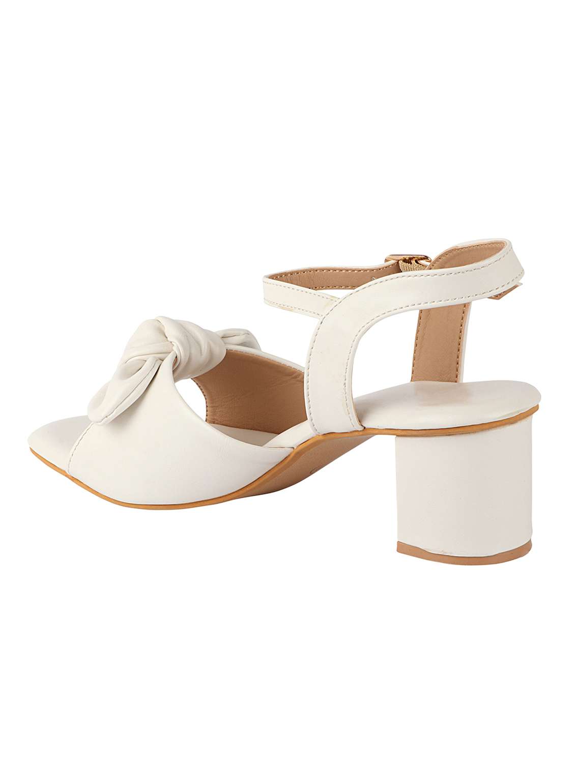 white synthetic ankle strap sandals - 17805817 -  Standard Image - 2