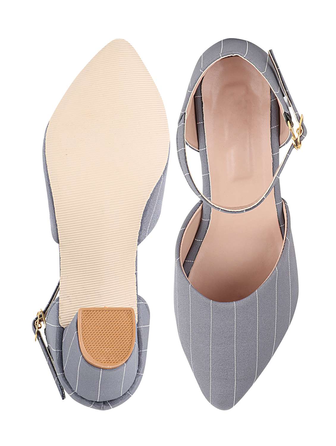 grey synthetic ankle strap sandals - 17805821 -  Standard Image - 2