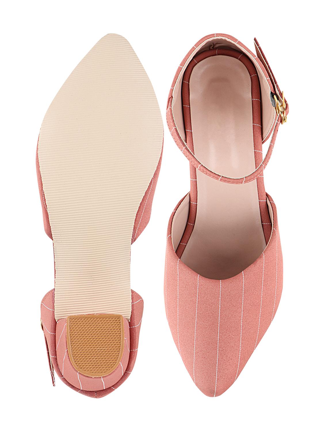 pink synthetic ankle strap sandals - 17805822 - Standard Image - 2