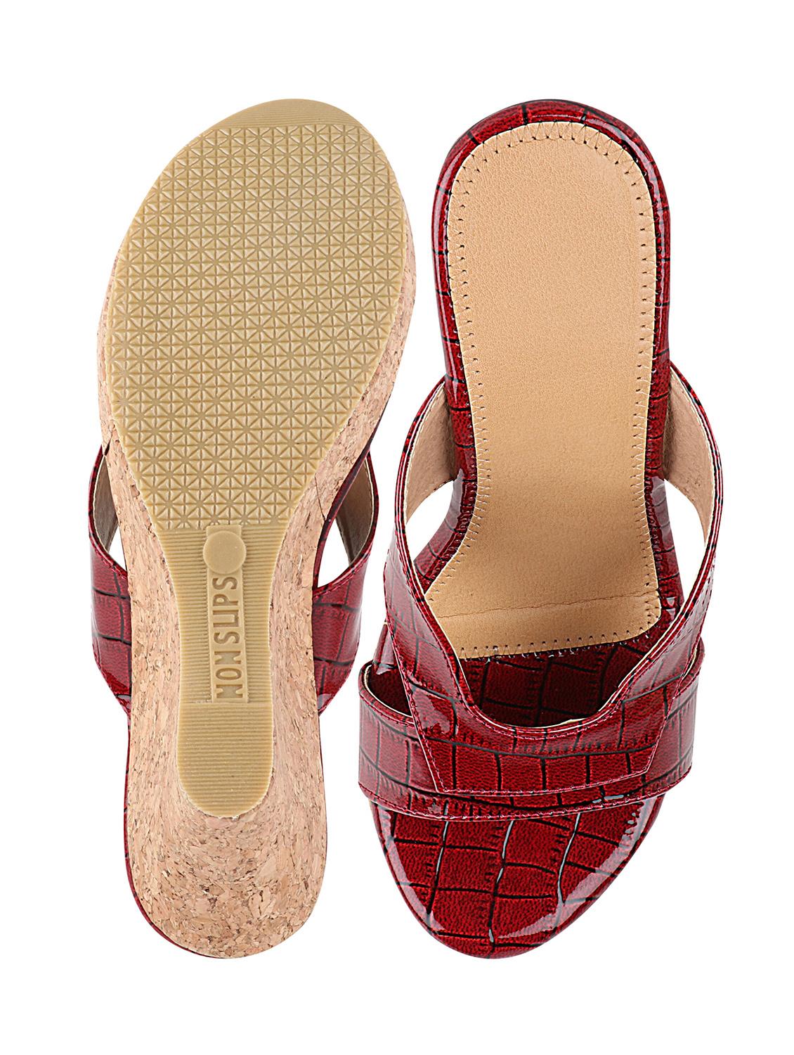 women yellow textured heels - 17805854 - Standard Image - 2