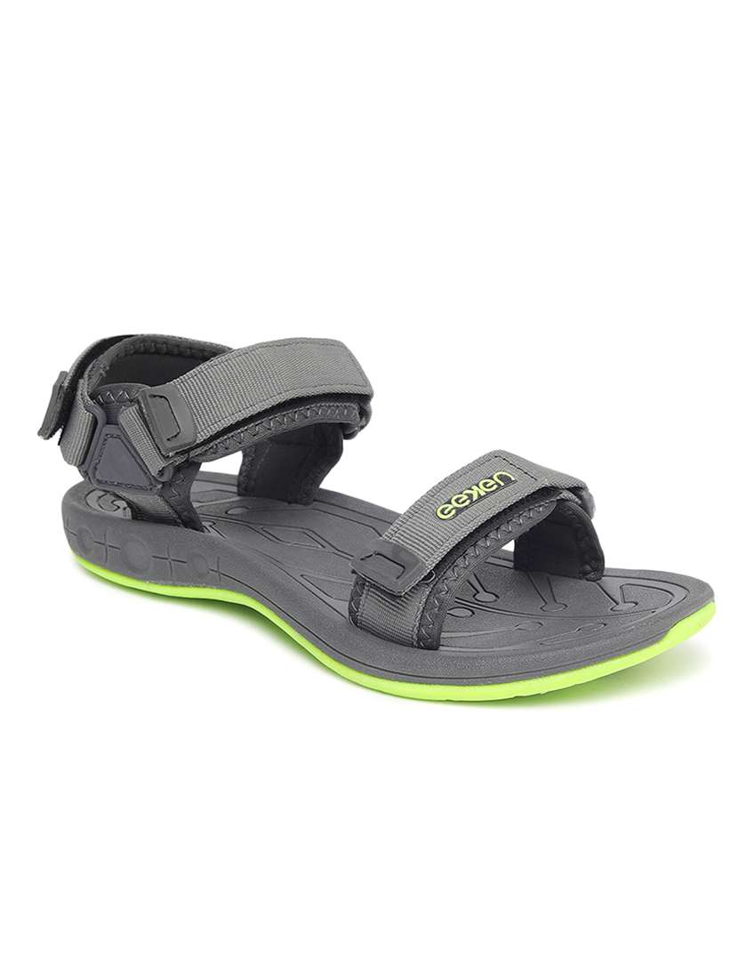 green fabric back strap floaters