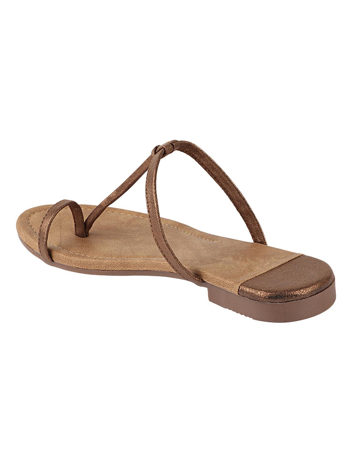 copper synthetic slip on sandals - 17806231 - Standard Image - 2