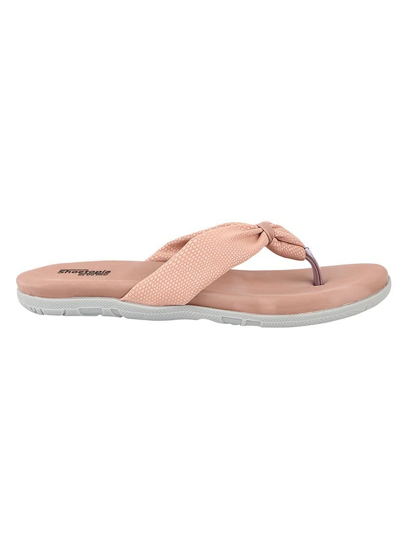 pink synthetic toe separator sandals - 17806256 - Standard Image - 2