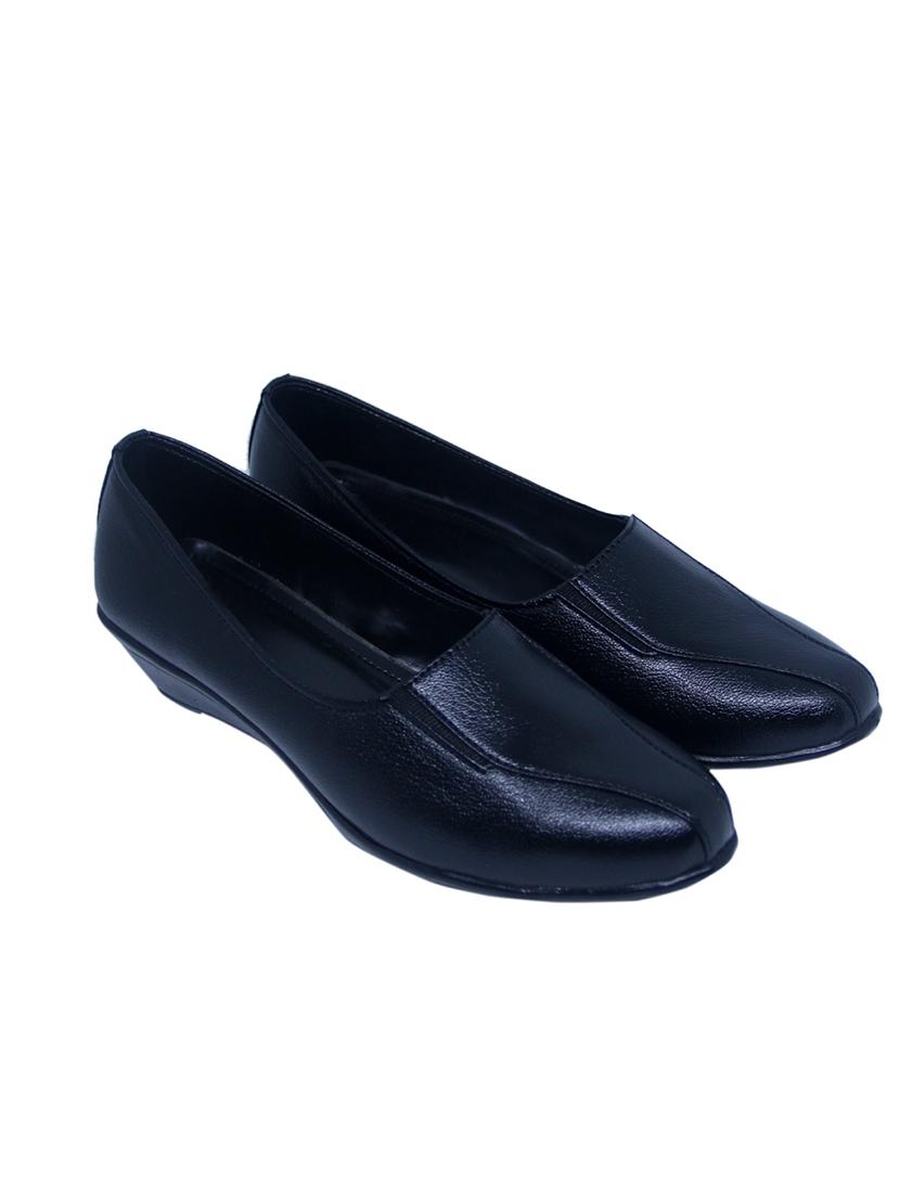 black pu slip on formal shoes - 17807014 - Zoom Image - 0