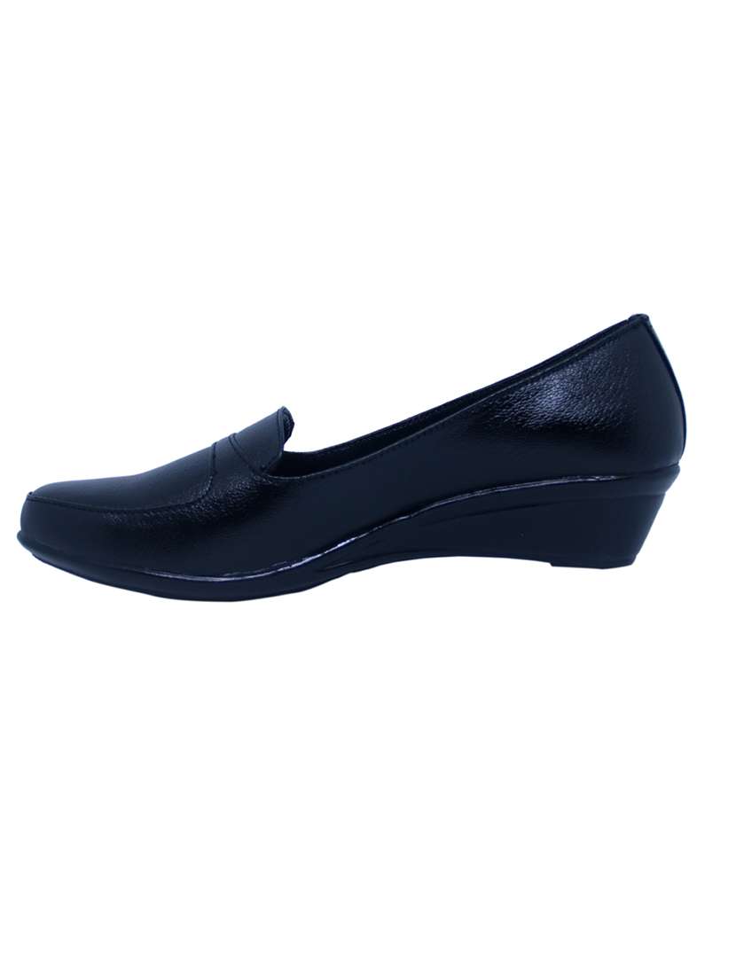 black pu slip on formal shoes - 17807017 -  Standard Image - 2