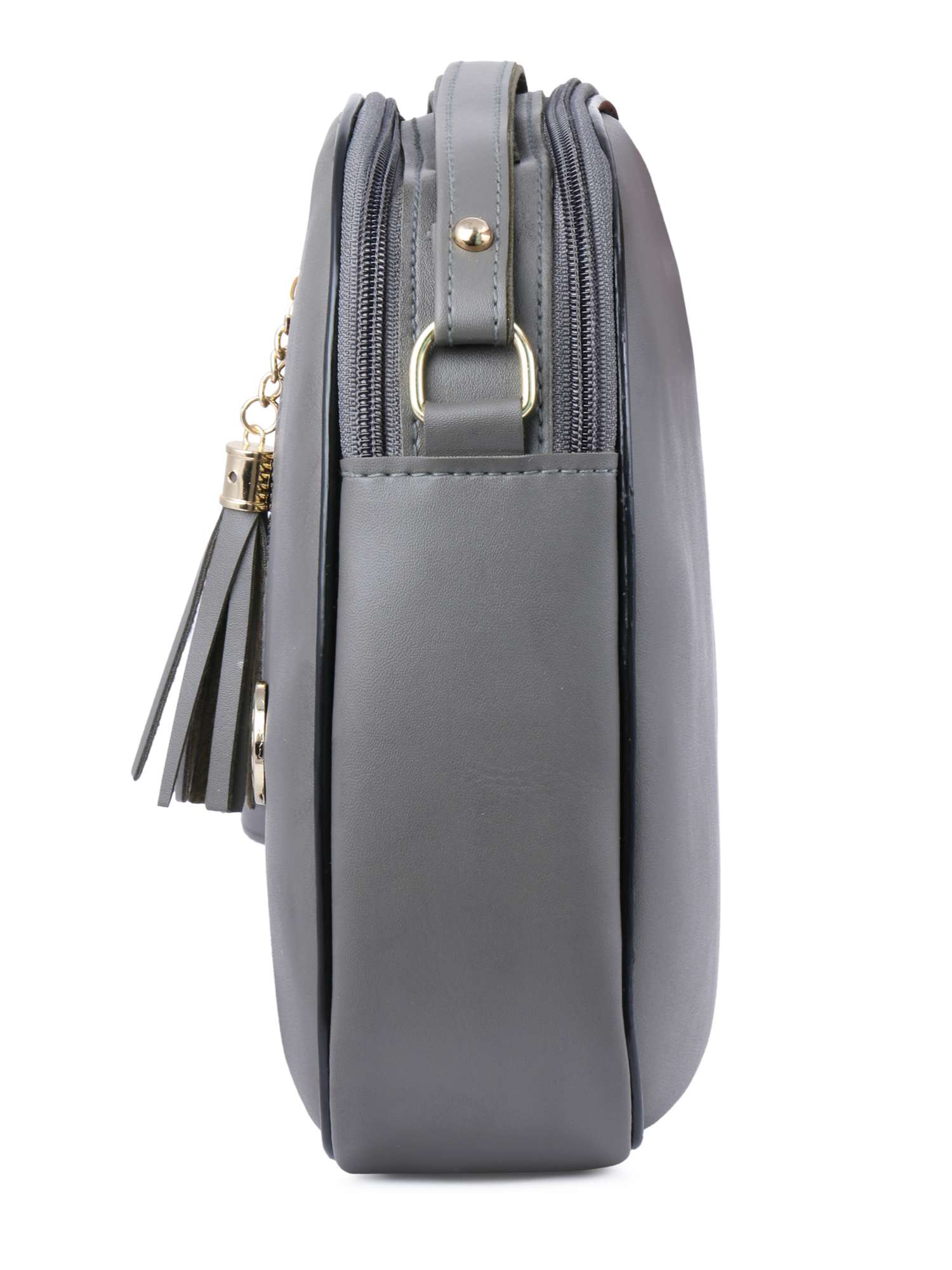grey leatherette(pu) sling bag - 17807109 - Standard Image - 2